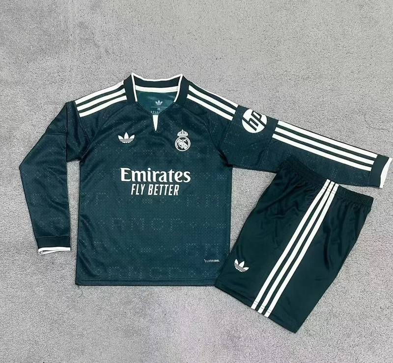 Real Madrid 26/27 visitante manga larga conjunto infantil — 1
