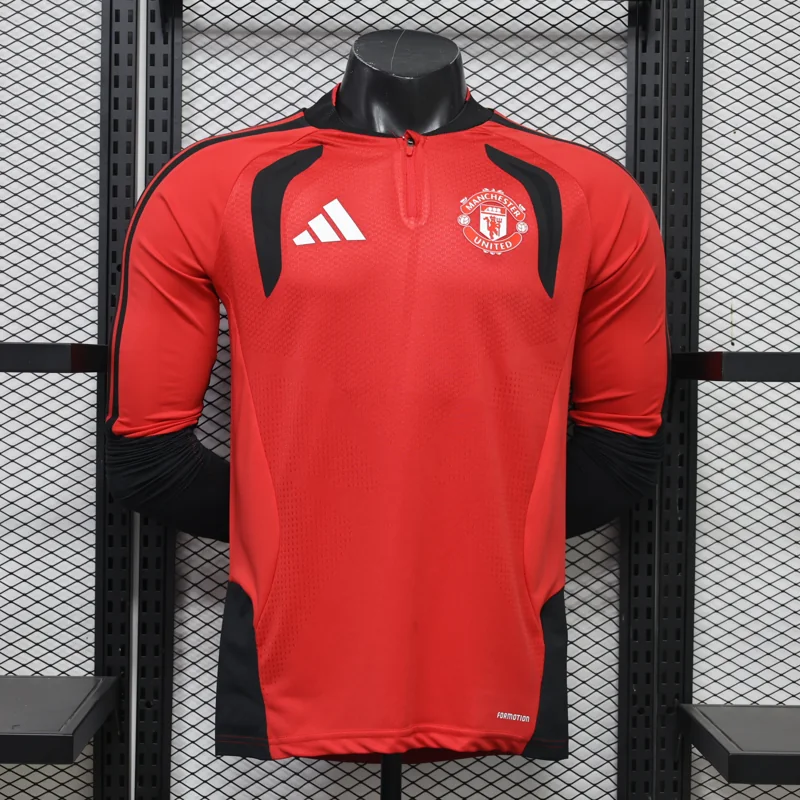 Manchester United 26/27 rojo conjunto de entrenamiento con media cremallera — 1