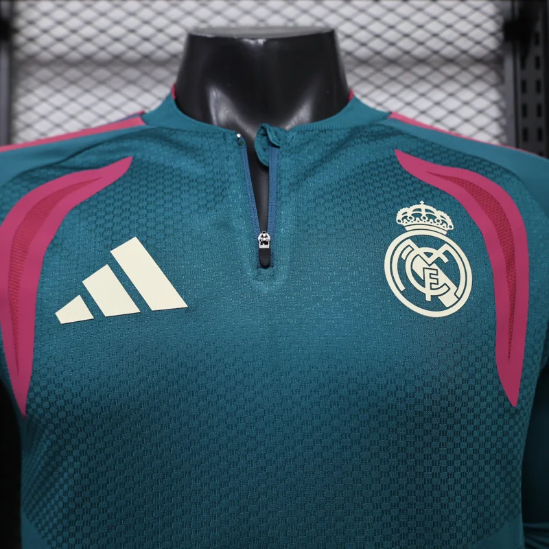 Real Madrid 26/27 verde conjunto de entrenamiento con media cremallera — 3