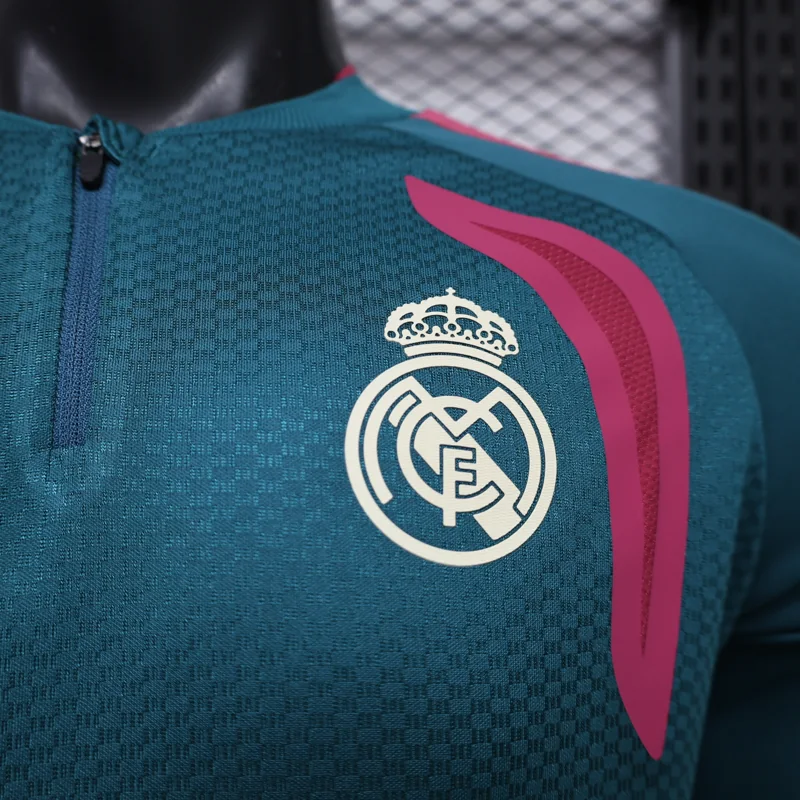 Real Madrid 26/27 verde conjunto de entrenamiento con media cremallera — 5