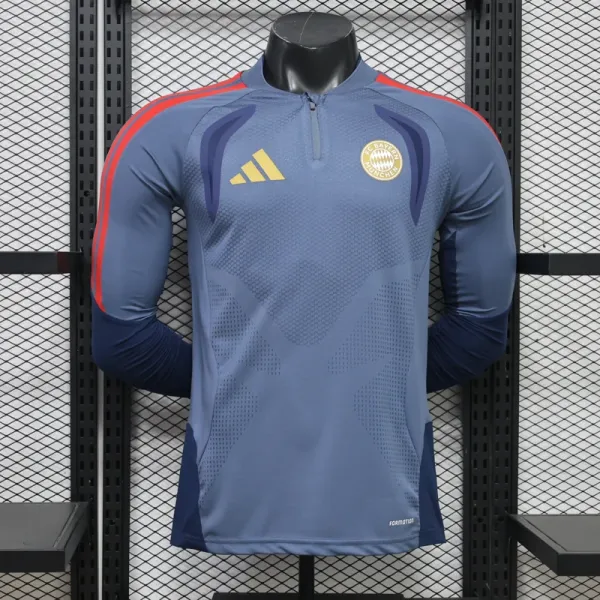 Bayern Munich 26/27 Grey Blue Half Zip Training Set — 1